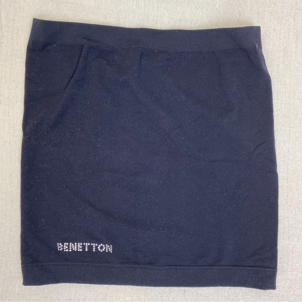 Y2K Benetton Black Stretchy Tube top OSFA